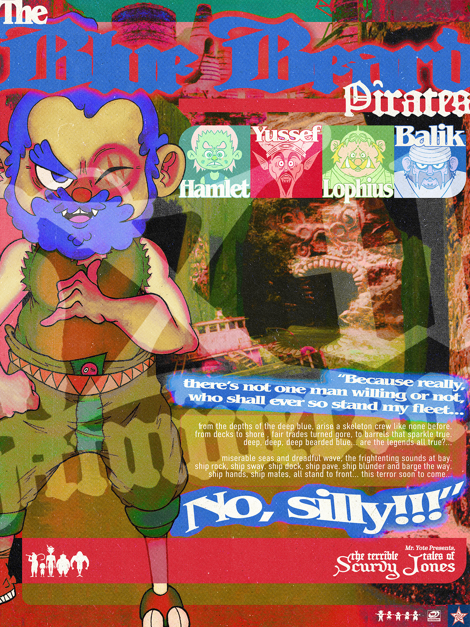 (pre-order) blue beard pirates - print